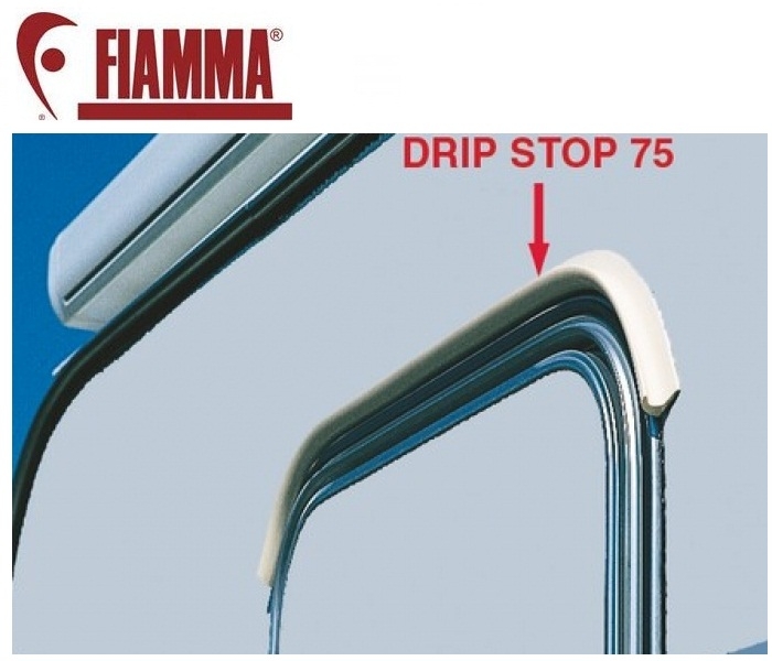 Mini Grondaia Fiamma Drip Stop per Porte L.75 cm.Bianca
